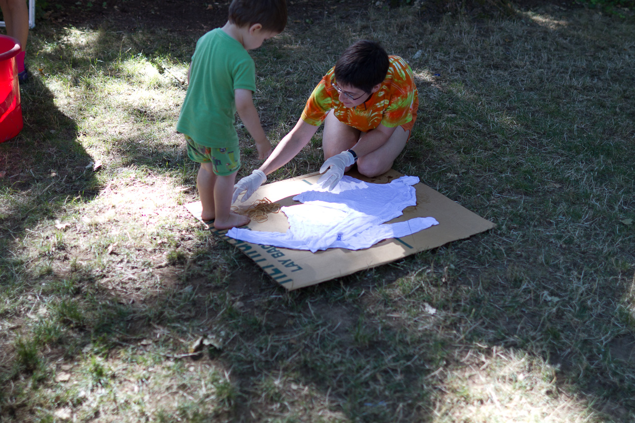 August 21, 2011 - Helping do tiedye