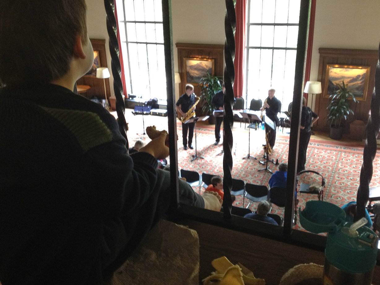  April 27, 2012 - Lunchtime picnic at the MU, listening to Music a la Carte
