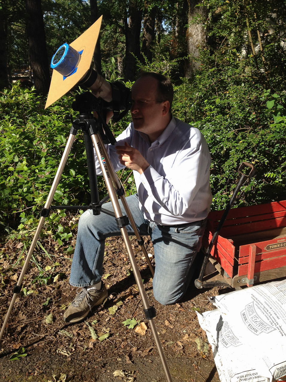  June 05, 2012 - Rented a 400mm lens for the 2012 solar transit of Venus. SolarSkreen filter film home-made lens-cap.