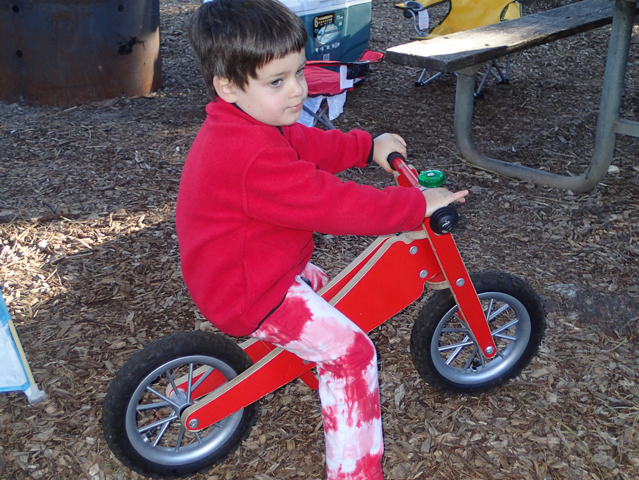  September 02, 2012 - …Peter takes to Simon's bike… He was actually pretty enthusiastic about it.