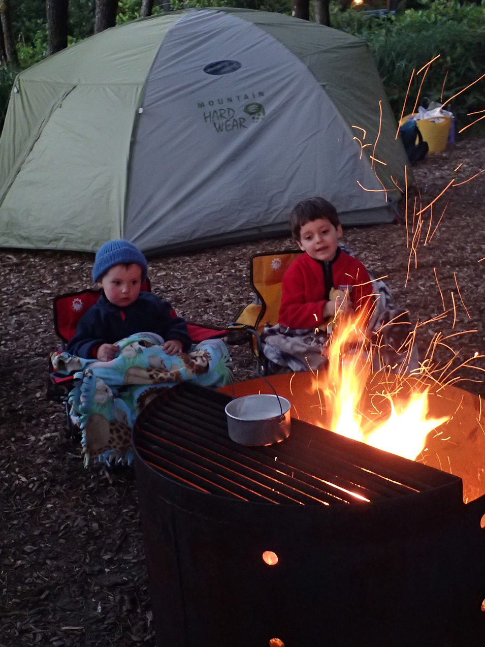  September 02, 2012 - Staying warm as the night cools down.