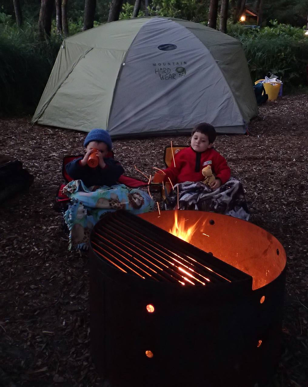  September 02, 2012 - Staying warm as the night cools down.