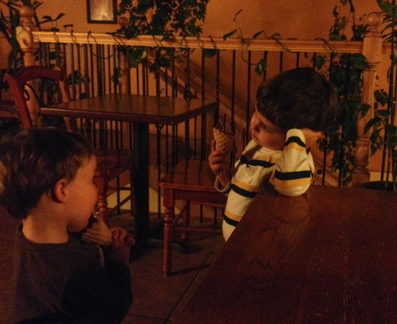  September 21, 2012 - Late night ice-cream cones, while waiting for the 2nd set to come on stage at the Majestic.