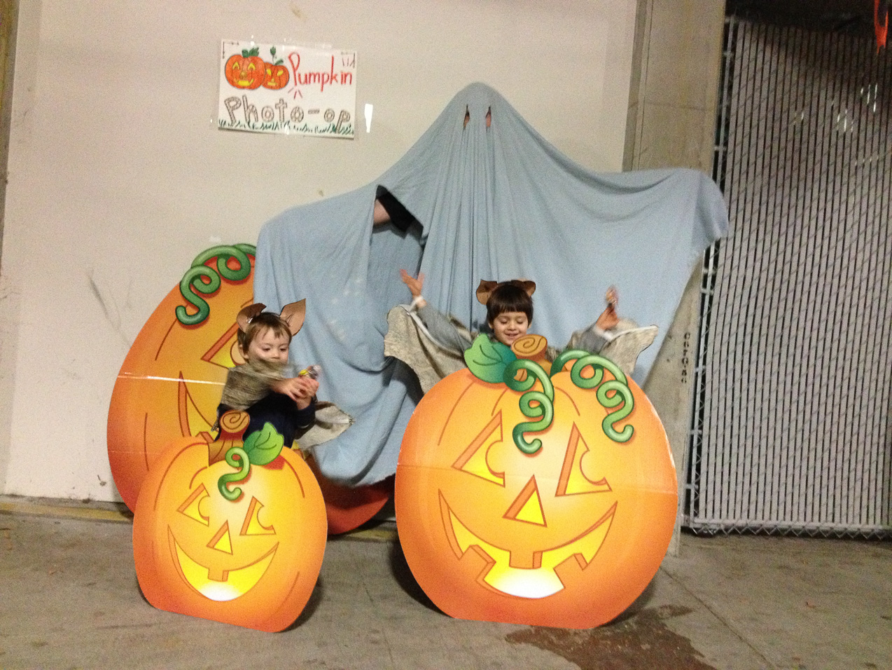  October 31, 2012 - Daddy says boo. The boys are bats.